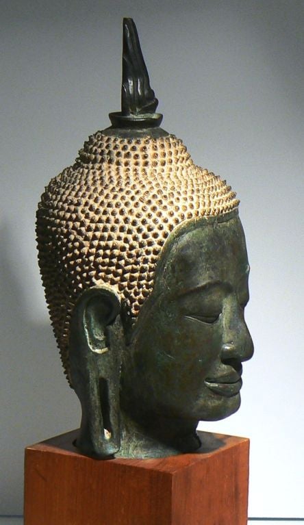 Bronze Ayutthaya Buddha Head
