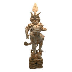 Terracotta Sculpture of the Guardian Figure "Lokapala"