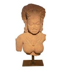 Red Sandstone Carving of the Hindu Goddess Kali