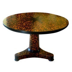 Unique Faux Tortoise Side Table