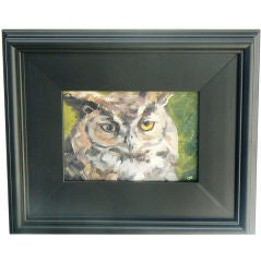 "Owl" Original Oil Painting by Laura Wambsgans