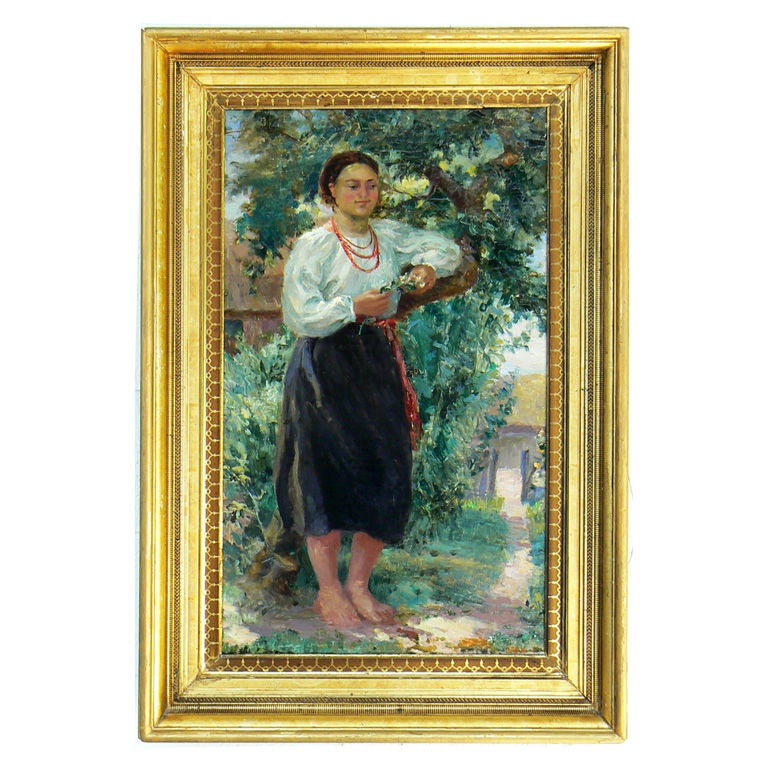 German Portrait of a Maiden For Sale