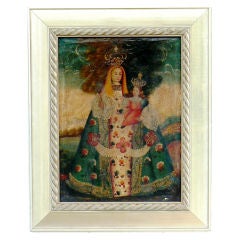 Antique "Our Lady of Rosary Pomata" by Unknown Artist