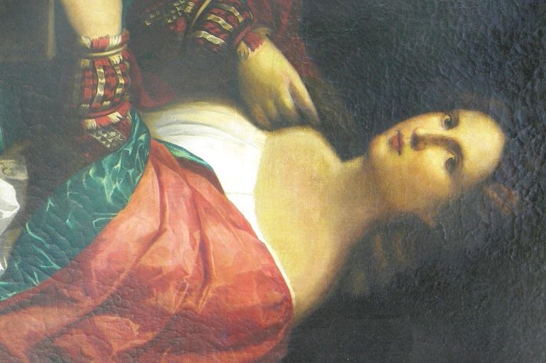 Original Oil of Renaissance Woman by Unknown Artist