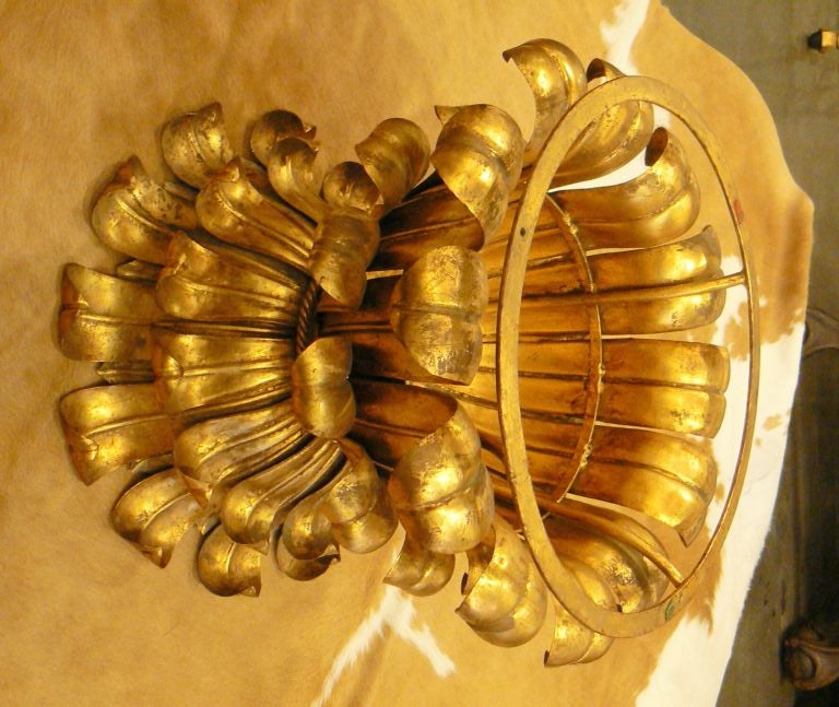 Vintage Gold Leaf End Table Bases