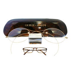 Vintage Overisized Armani Display Case Eyeglasses & Case