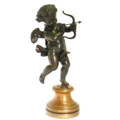 Bronze Cherub with Bow & Arrow