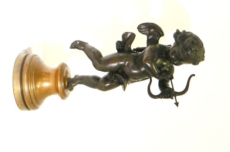 Bronze Cherub with Bow & Arrow