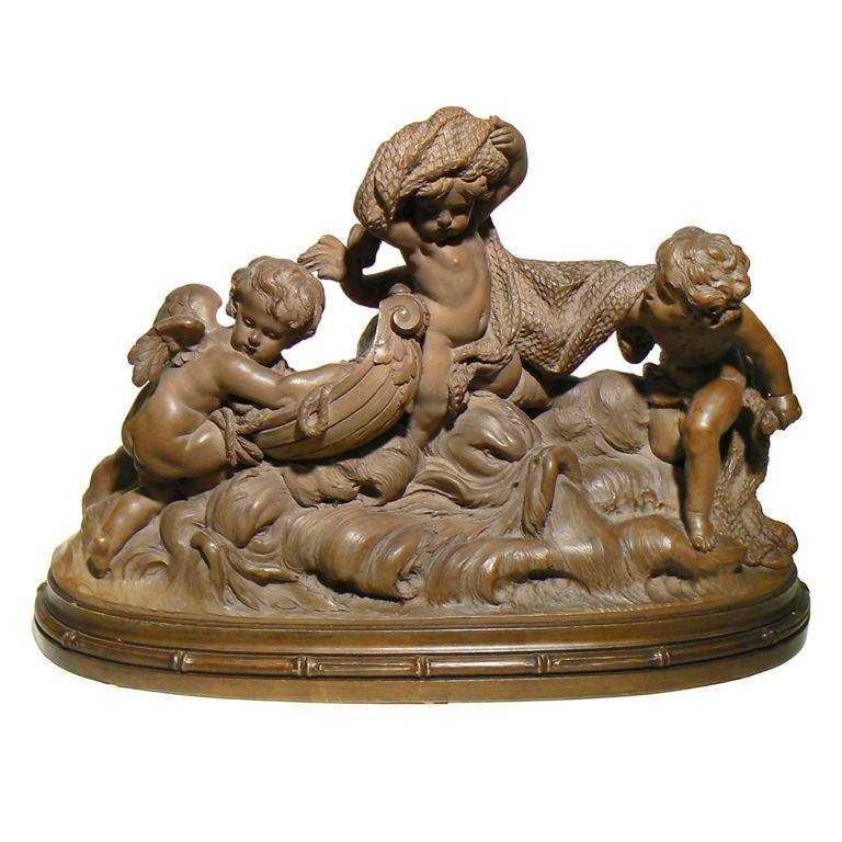 "Putti's Dolphin" Sculpture