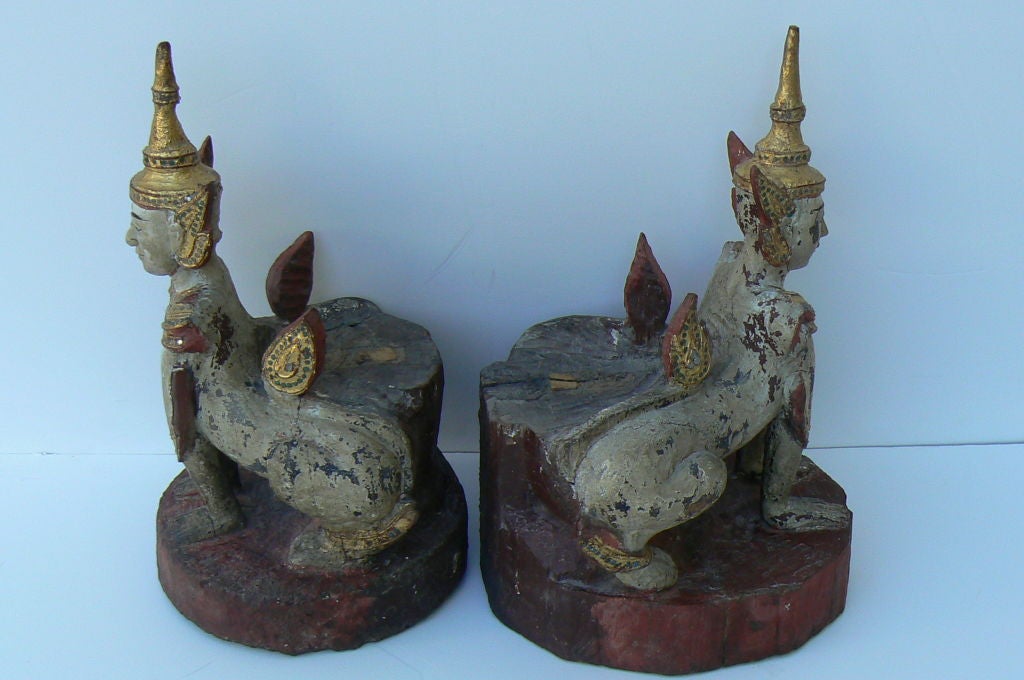 Wooden Burmese Sphinx