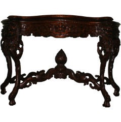 Antique Elegant Export Rosewood Console Table