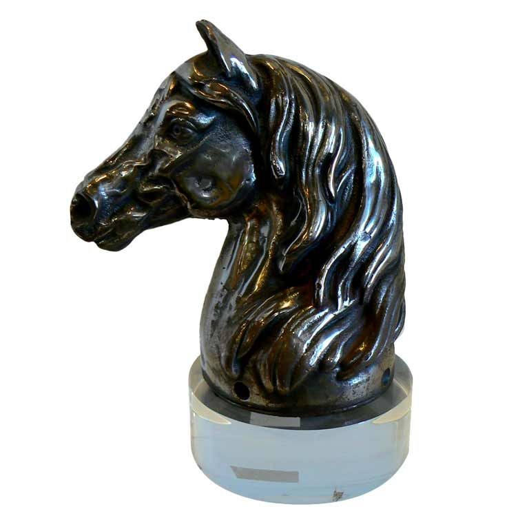 Horse Head On Lucite Base