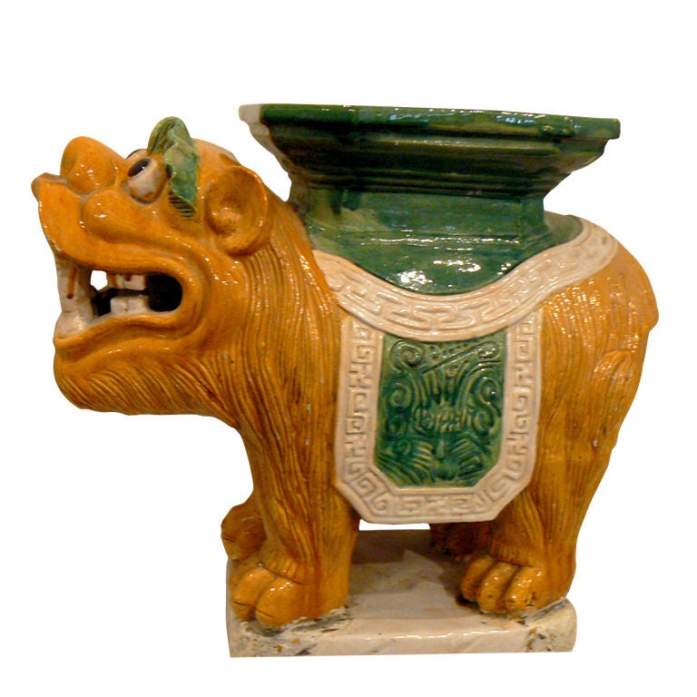 Chinese Foo Dog Garden Seat For Sale