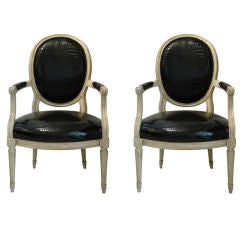 Pair of Louis XVI arm chairs