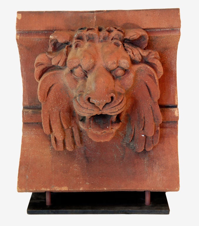 Pair of American Terracotta Lions