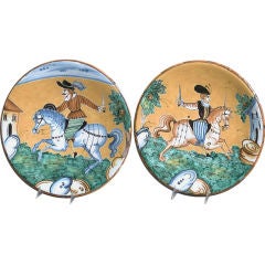 Pair of Majolica dishes