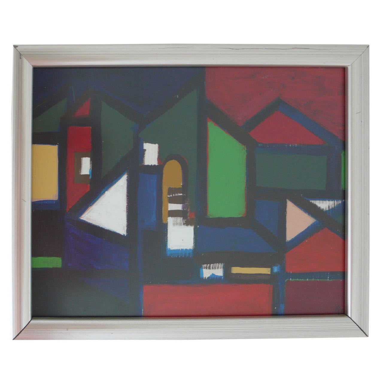 Abstract Constructive Buildings Painting, 2006 For Sale