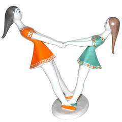 Mid-Century Modern Ceramic Dancing Figure, circa 1950-1960