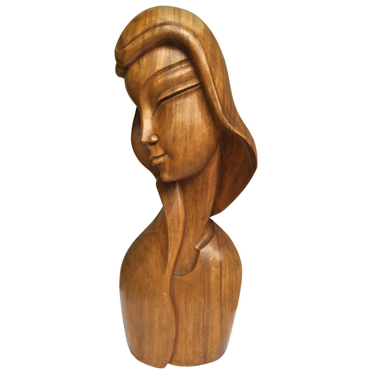 Woman's Head in the Style of Werkstätte Hagenauer Wien, 1930s For Sale