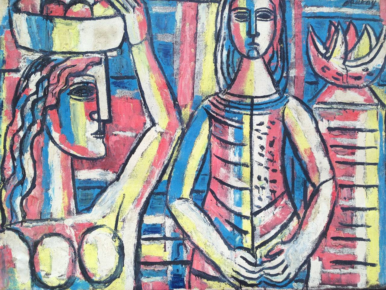 Tibor Jankay, "Apples for Sale" circa 1960-1970
