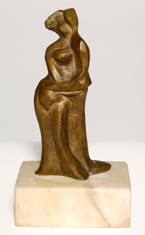 Spectacular abstrakt bronze sculpture by Marantz ( signed )