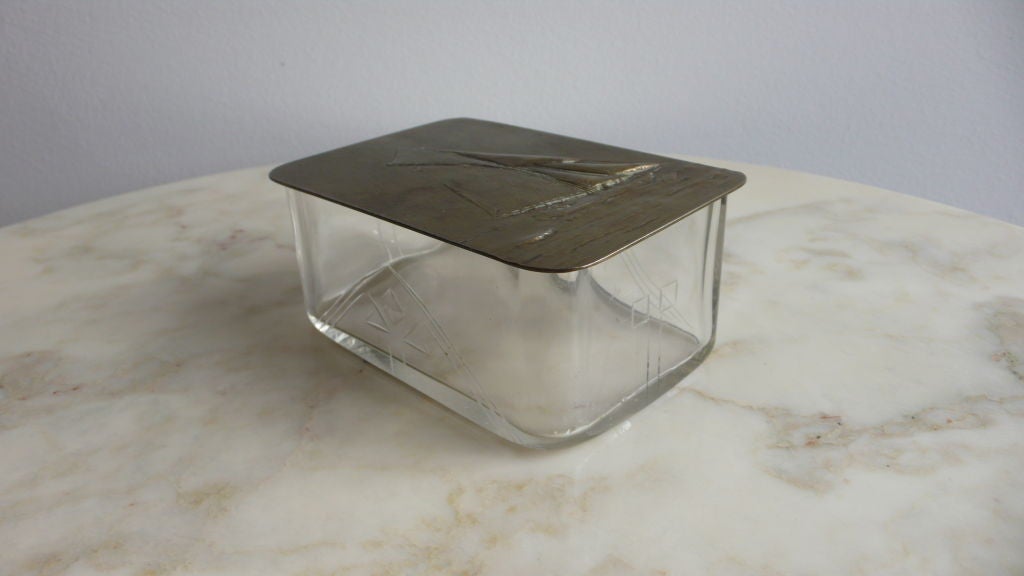 Art Deco W.M.F Table Box with Sailing Boat, Vienna, circa 1910-1920 In Excellent Condition In London, GB