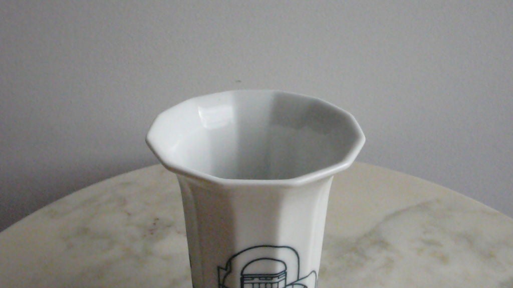 Porcelain Rosenthal Vase by Eduardo Paolozzi for Tapio Wirkkala For Sale