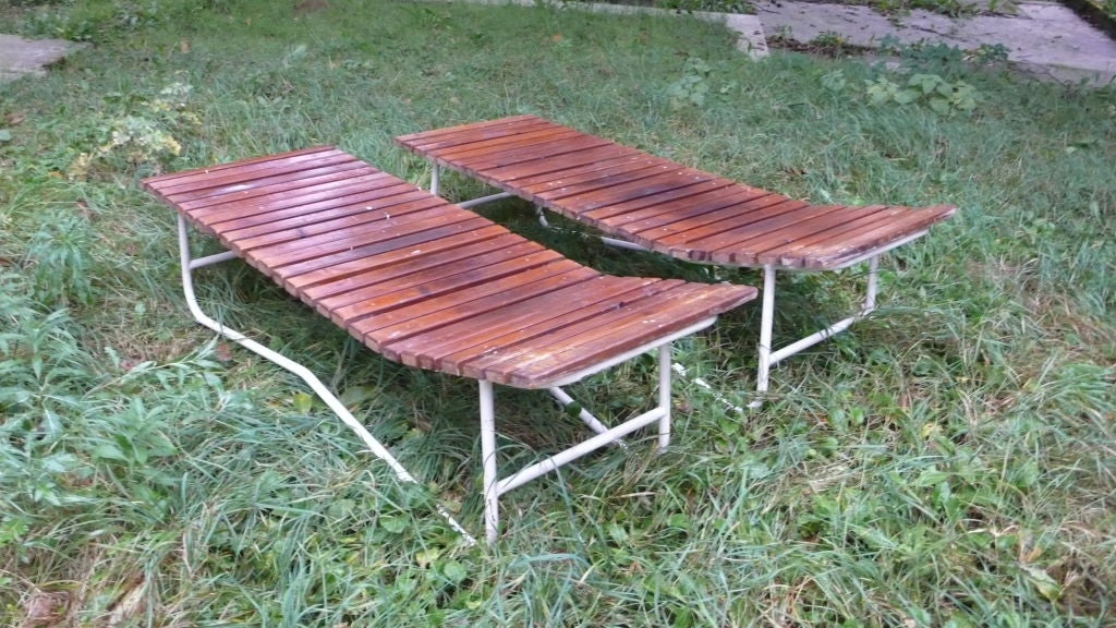 Pair of 1950's Retro Sun Beds, (Set of Twelve Available) For Sale 3