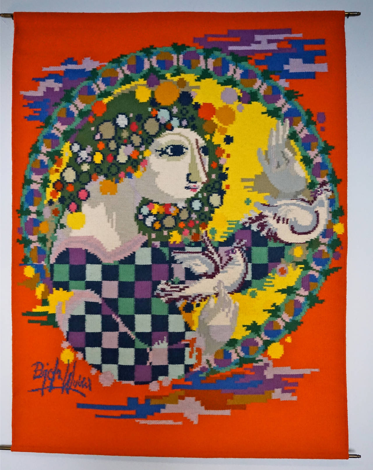 Late 20th Century Whimsical Tapestry by Bjorn Wiinblad