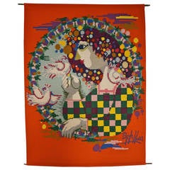 Whimsical Tapestry by Bjorn Wiinblad