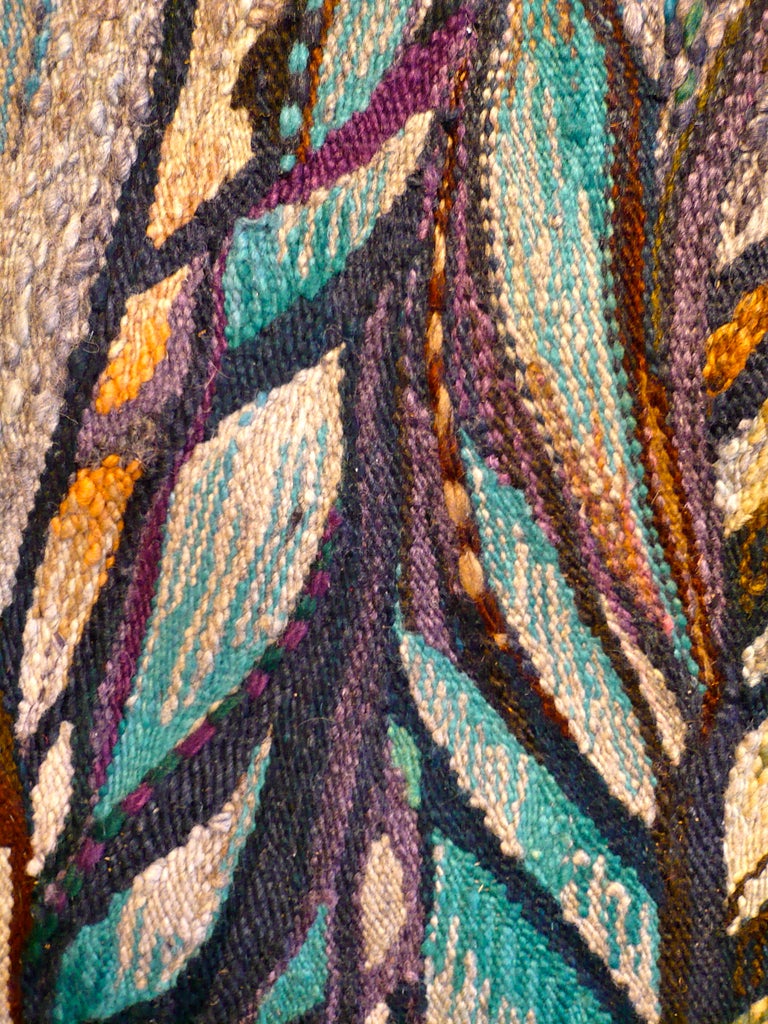 Mid-20th Century 60's Abstract Wool Tapestry