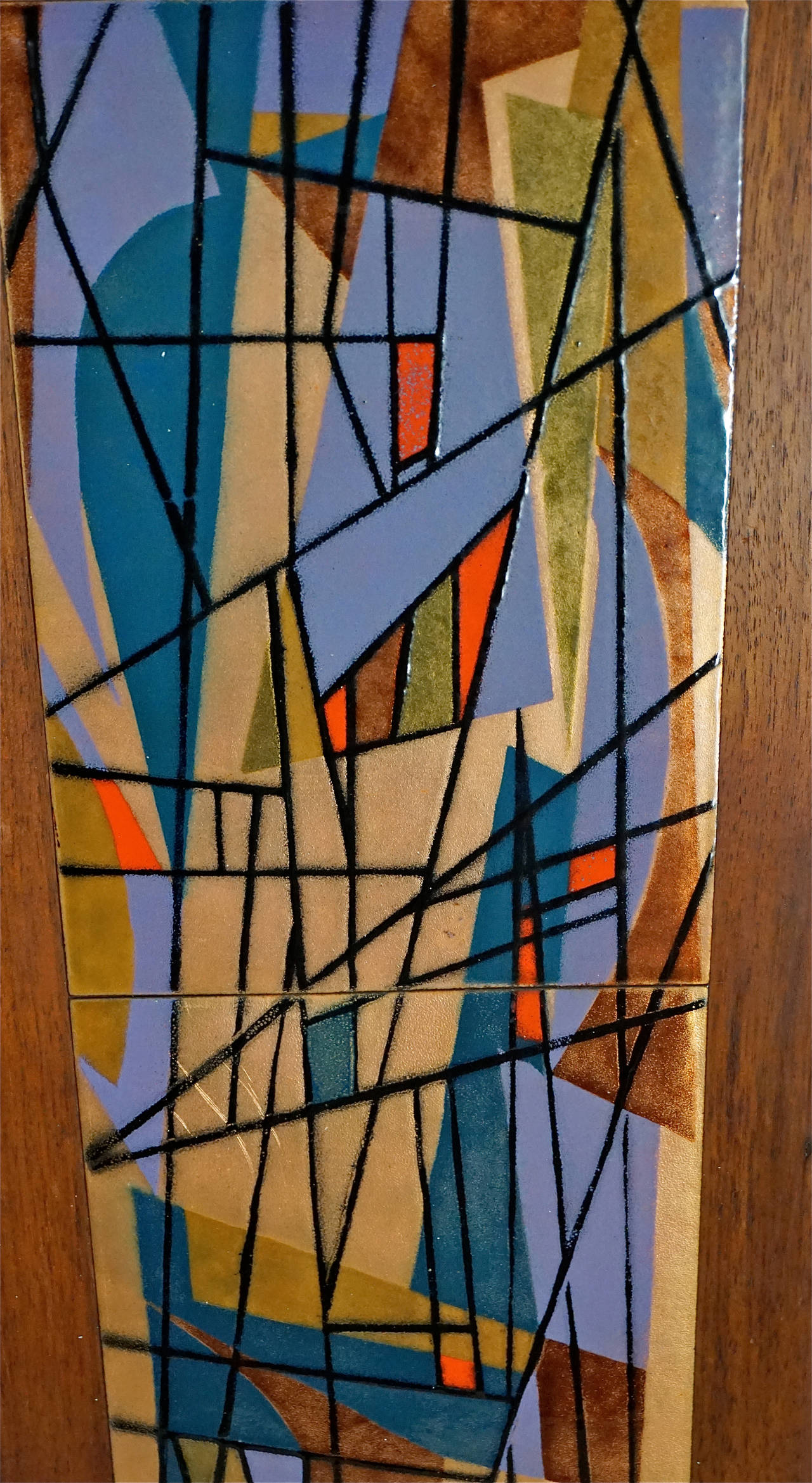 Abstract Enamel by Judith Daner In Excellent Condition In Cathedral City, CA