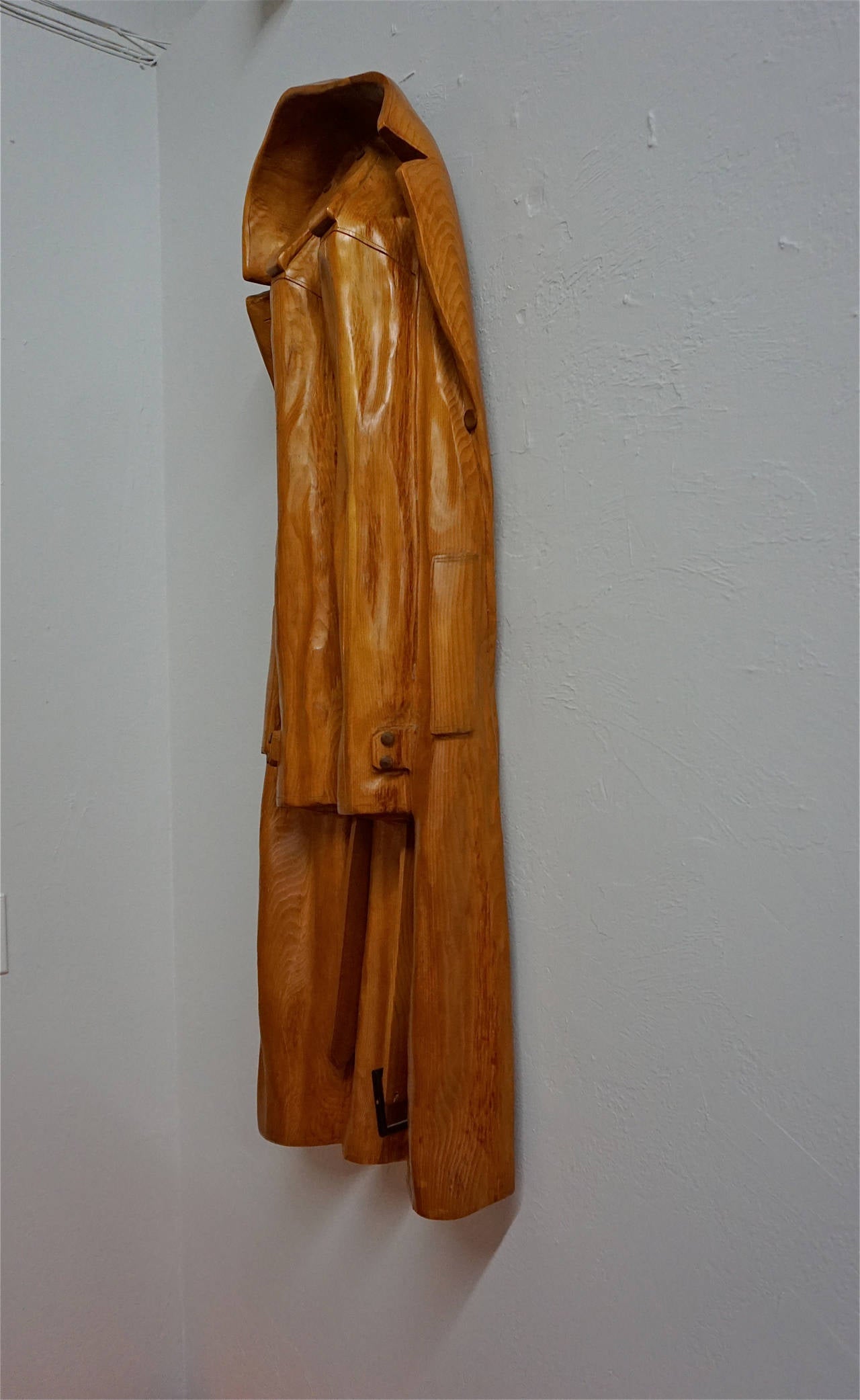 Wood Sculpted Trenchcoat by Rene Megroz 2