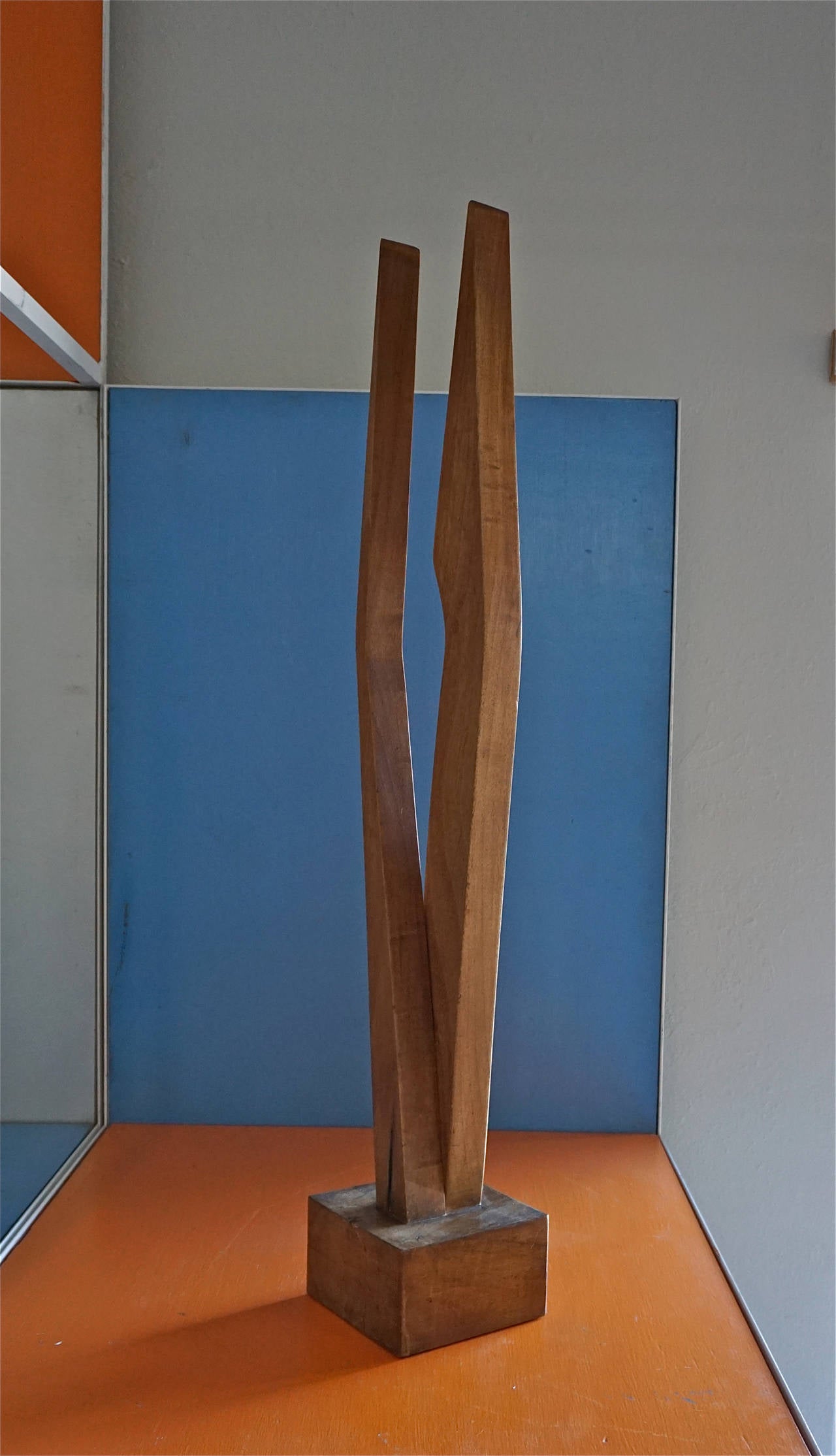 American Abstract Wood Sculpture by Mabel Hutchinson