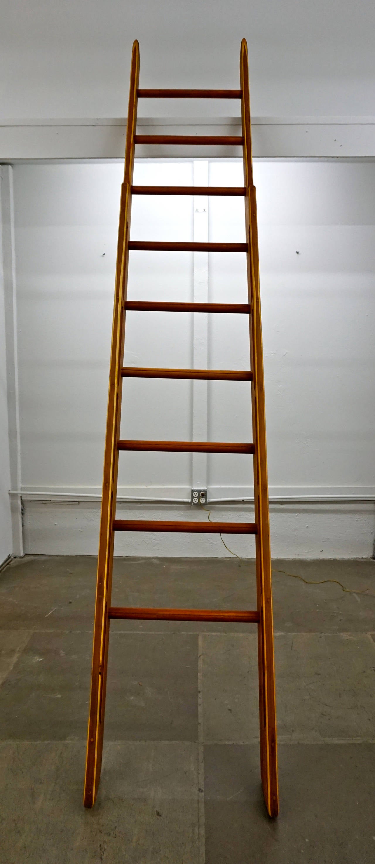 Beautifully Handcrafted Wooden Ladder For Sale at 1stdibs