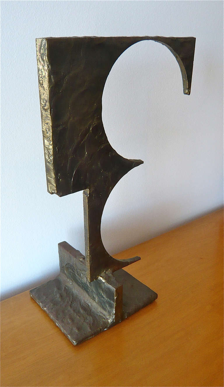 Mid-Century Modern Bronze Sculpture by James Prestini For Sale