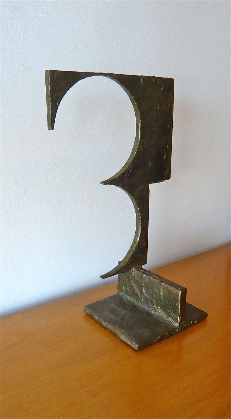 Hand-Crafted Bronze Sculpture by James Prestini For Sale