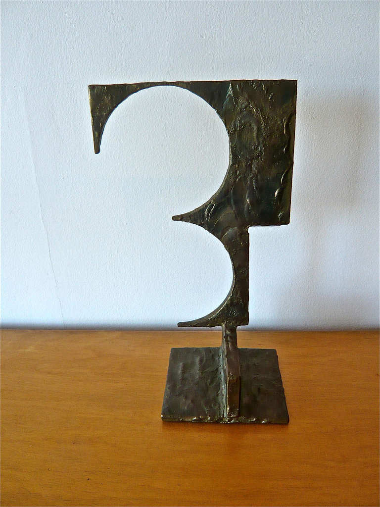 Mid-20th Century Bronze Sculpture by James Prestini For Sale