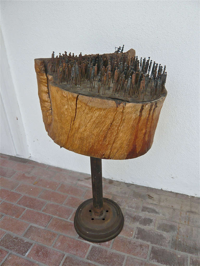 Folk Art Whimsical Humanoid Sculpture