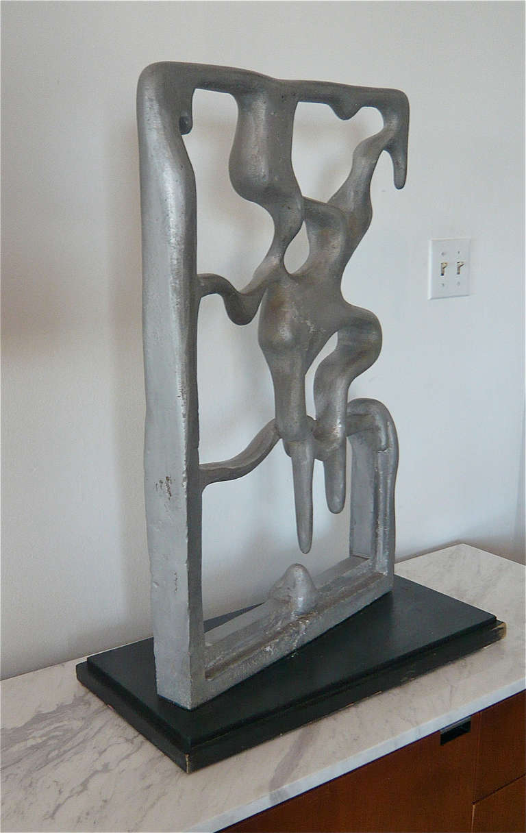 Mid-20th Century Cast Metal Abstract Sculpture