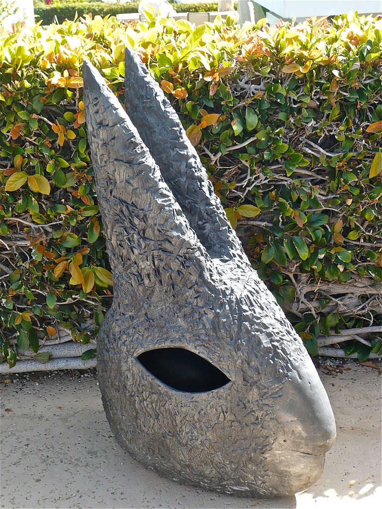 Large Scale Ceramic Rabbit's Head by Deborah Masuoka 2