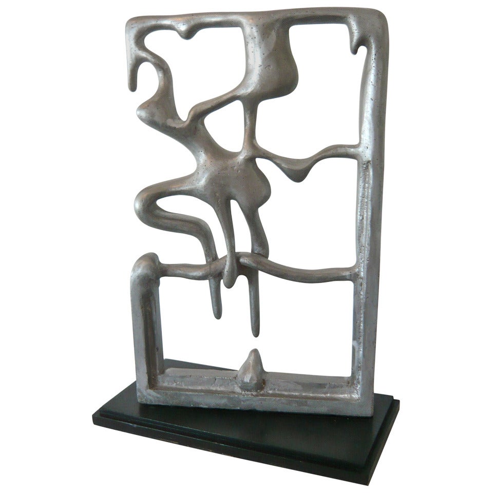 Cast Metal Abstract Sculpture