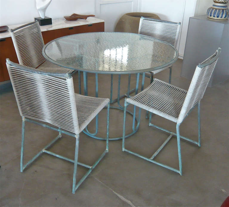 Four Bronze Dining Chairs by Walter Lamb 1