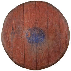 Chiseled Redwood Disc Sculpture