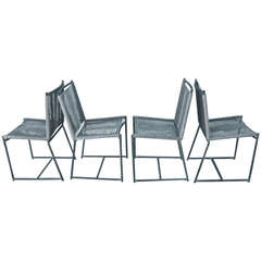 Four Bronze Dining Chairs by Walter Lamb