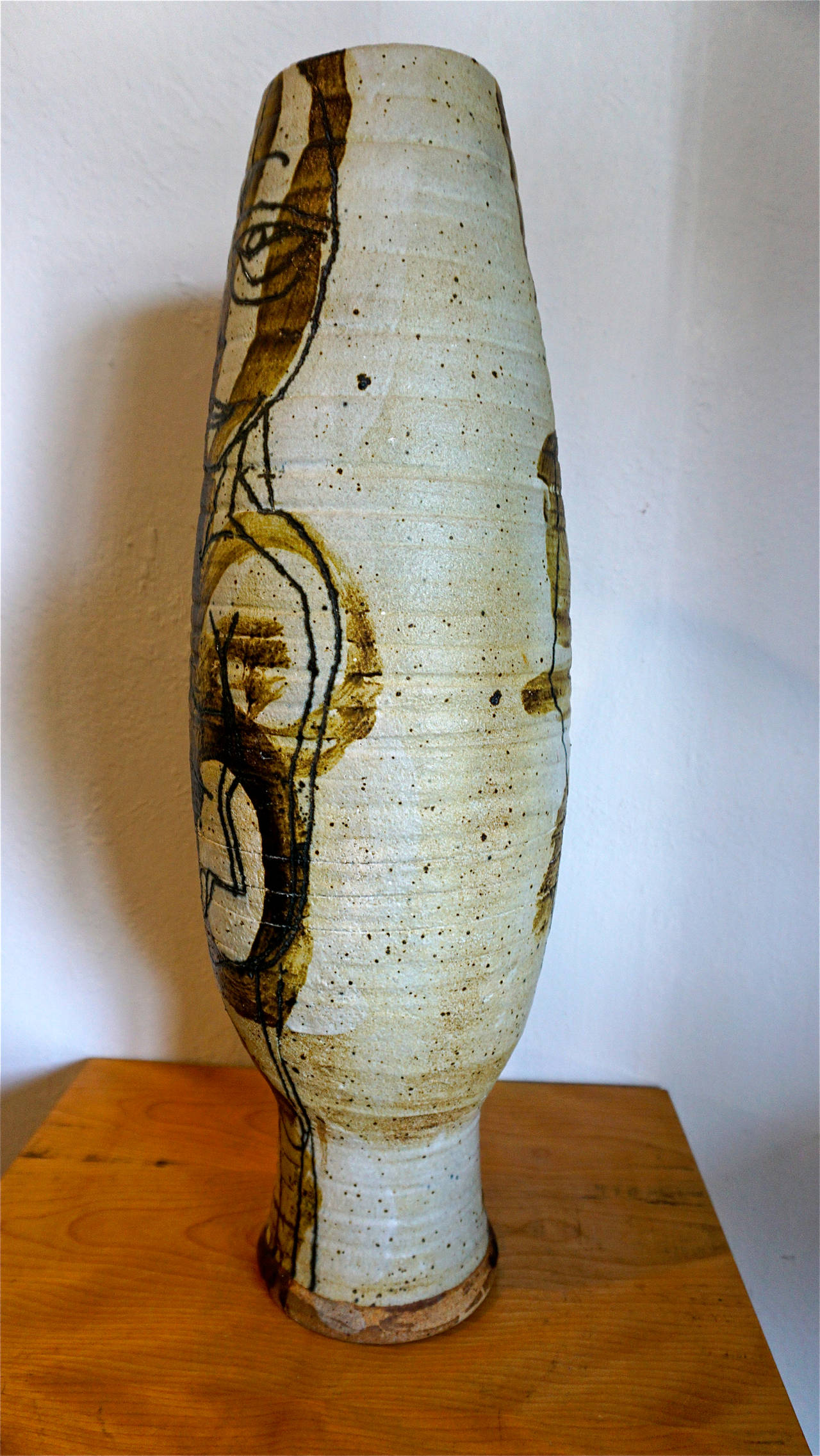 Large Figural Stoneware Vase 2