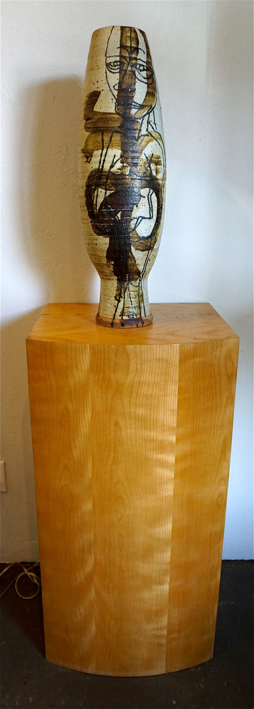 Large Figural Stoneware Vase 4