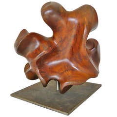 Biomorphic Mahogany Burl Sculpture