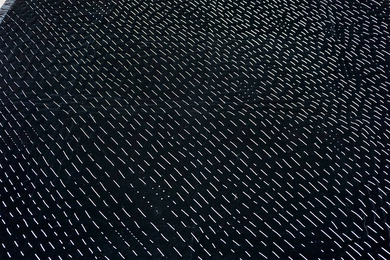 Contemporary Black Velvet Quilt by Peter Alexander
