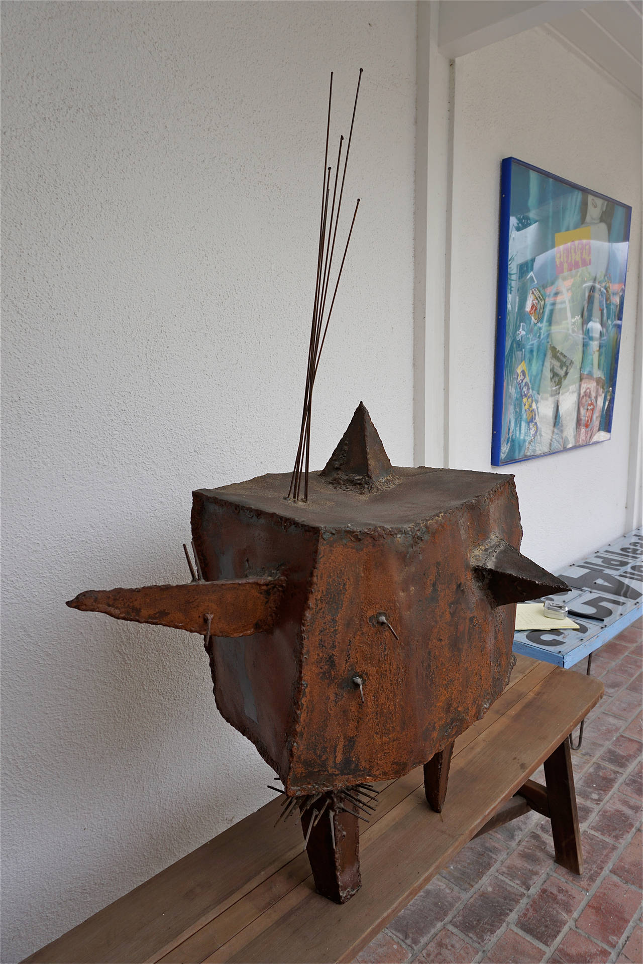 Whimsical Brutalist Abstract Metal Sculpture 1